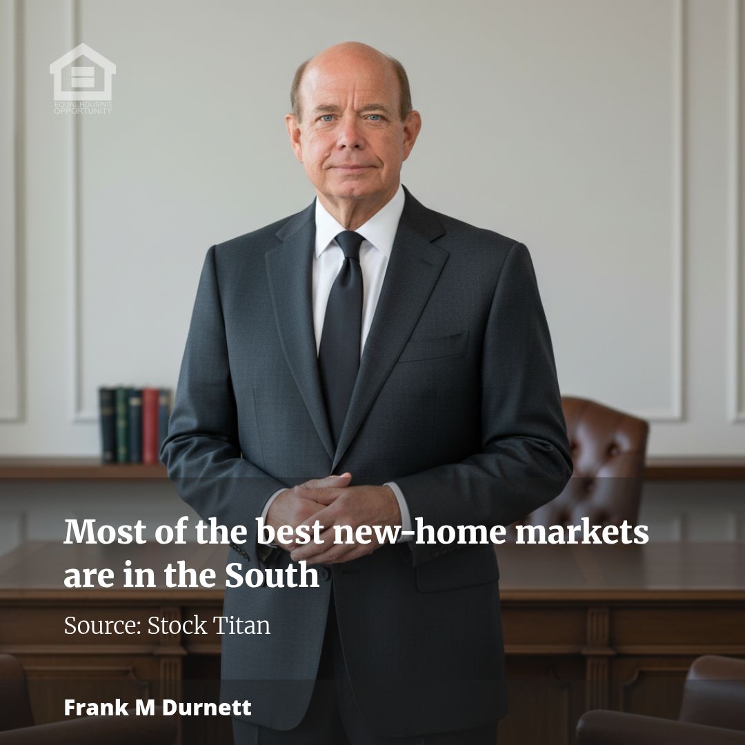 Most of the best new-home markets are in the South